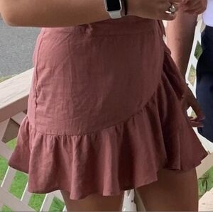 NWT Free People Mini Wrap Skirt Dusty Pink Size 6